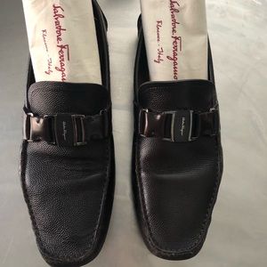 Salvatore Ferragamo Leather Driving Loafers